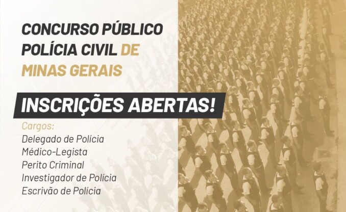 PCMG abre concurso com 519 vagas